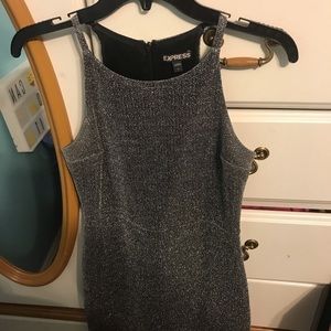 Express charcoal sparkle dress